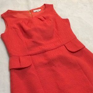 Orange Textured Peplum Dress•Size 10